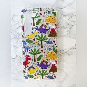 Slim TPU Clear Case with Colorful Dinosaur Art Design for Samsung Galaxy S23